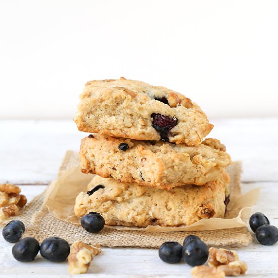 Lemon Blueberry Oat Scones