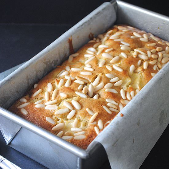 Apple Loaf Cake with Pine Nuts
