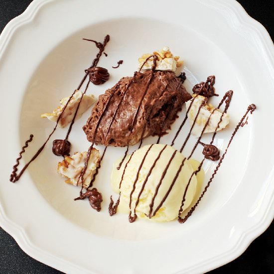 Dark Chocolate Mousse with French V