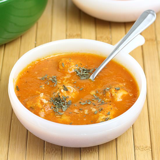 Chicken Parmesan Meatball Soup
