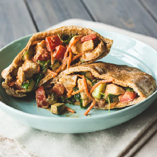 Thai Chicken Salad Pita