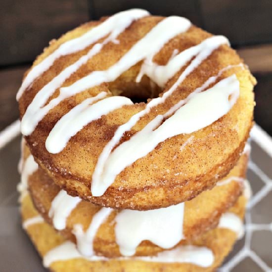 Drizzled Snickerdoodle Donuts