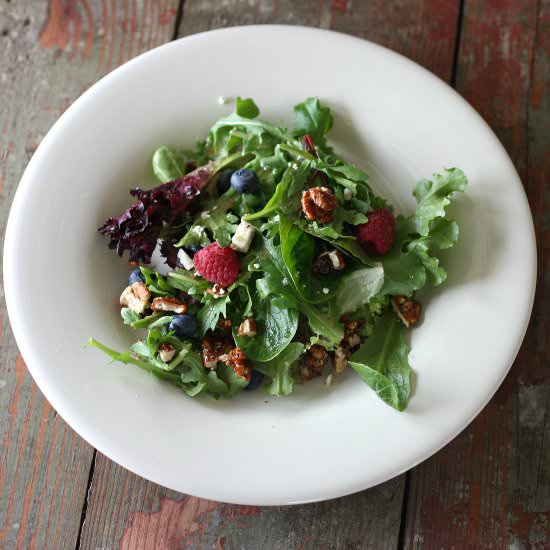 Cinnamon Spiced Nut and Berry Salad