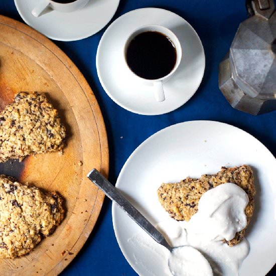Oatmeal Chocolate Chunk Scones