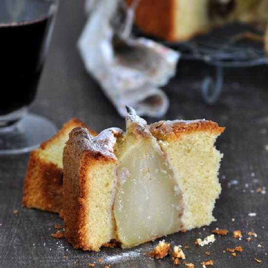 Pound Cake with Pears