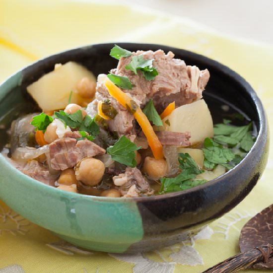 Lamb Soup with Garbanzo Beans
