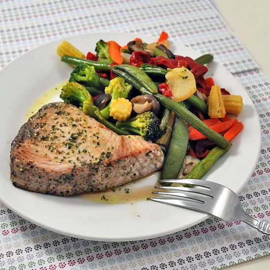 Tuna Steaks with Lemon and Parsley
