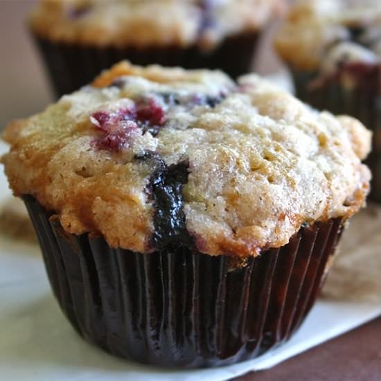 Double Blueberry Streusel Muffins