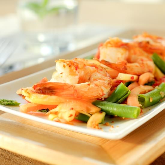 Thai Green Papaya Salad with Prawns