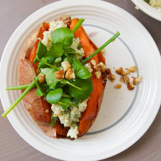 Green Goddess Quinoa Sweet Potatoes