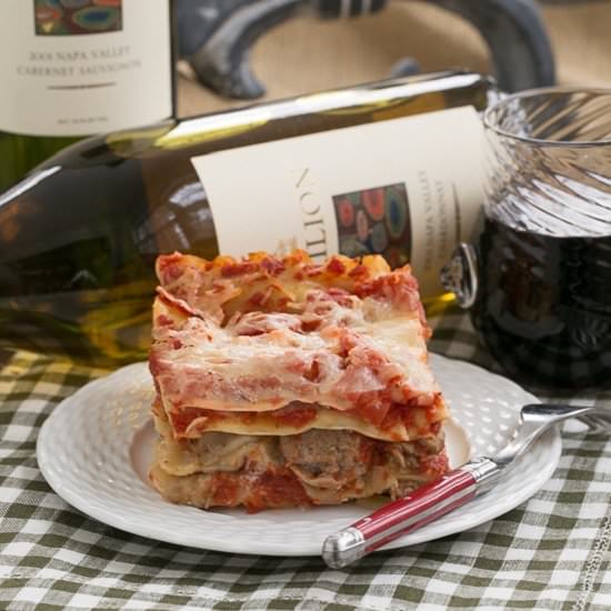 Easy Sausage and Mushroom Lasagna