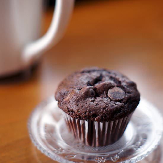 Mini Double Chocolate Muffins