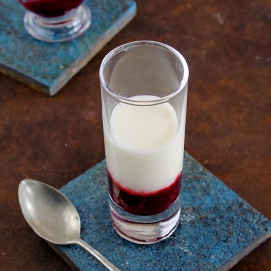 Lime Cream with Fruit Sauce