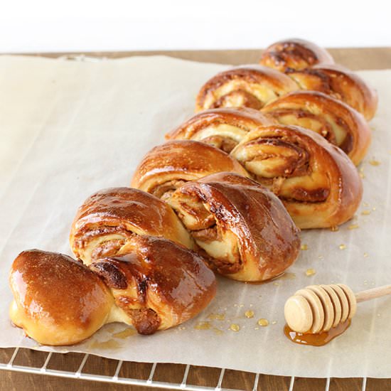 Sourdough PB and Honey Pull-Apart