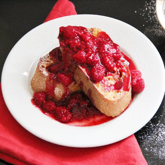 Rosewater Raspberry French Toast