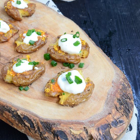 Herb and Garlic Smashed Potatoes
