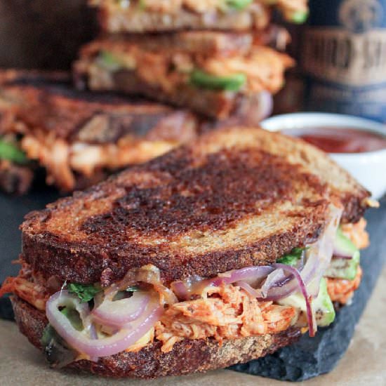 Barbecue Chicken Grilled Cheese