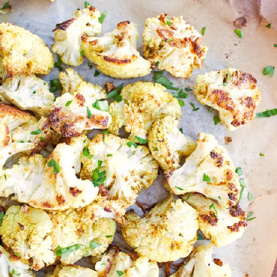Roasted Curry Cauliflower
