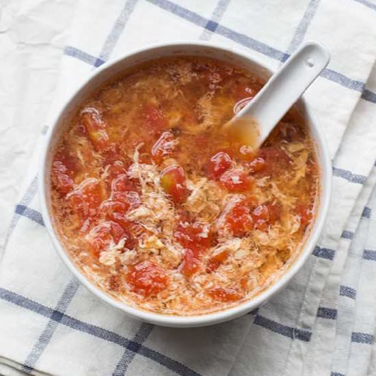 Tomato & Egg Drop Soup