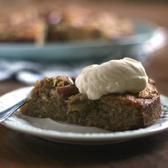 Grain-Free Coconut Rhubarb Cake