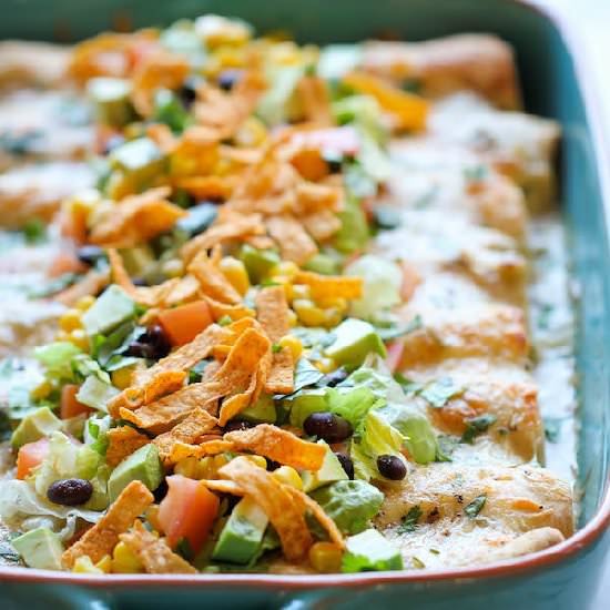 White Chicken Enchiladas