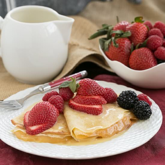 Butter and Rum Crepes