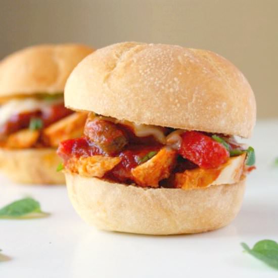 Chicken Cacciatore Sliders