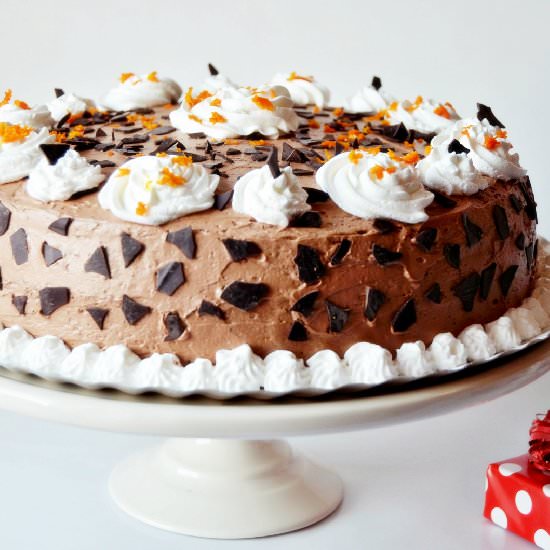Chocolate Mousse Cake with Orange