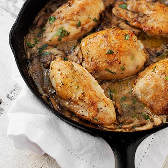 Chicken in a Mustard Tarragon Sauce