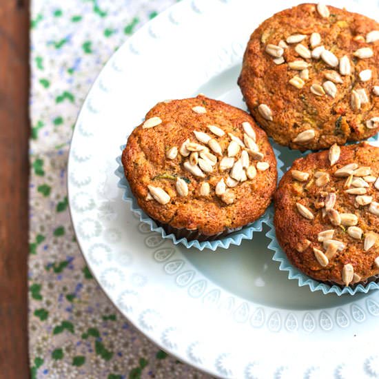 Sunflower Seeds, Carrots Muffins