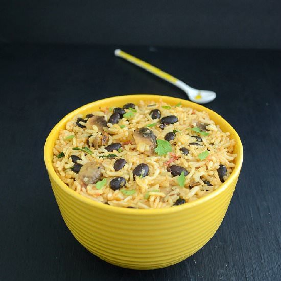 Black Beans Mushroom Rice
