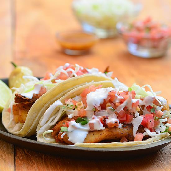 Blackened Tilapia Fish Tacos