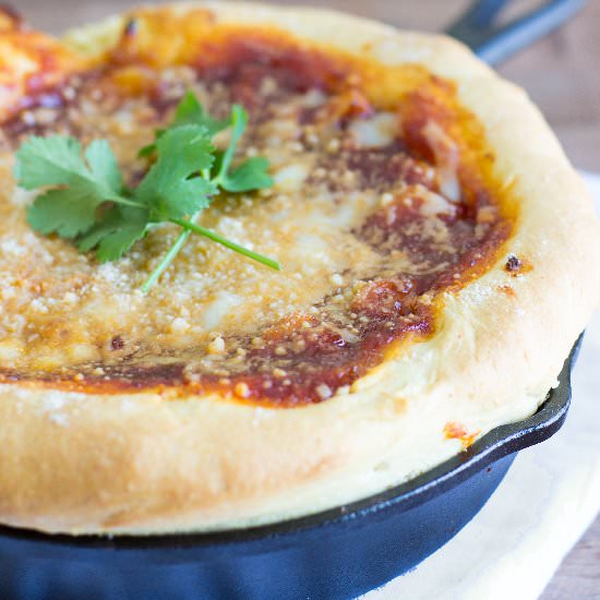 Deep Dish BBQ Chicken Pizza