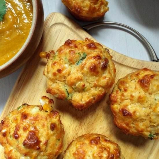 Cheddar and Sweetcorn Muffins