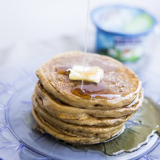Cafe Latte Greek Yogurt Pancakes
