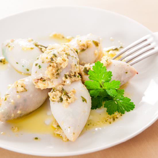 Quinoa Stuffed Calamari