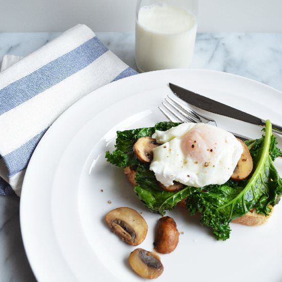Open Faced Breakfast Sandwich