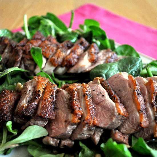 Roasted Duck and Orange Sauce Salad