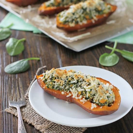 Spinach & Artichoke Sweet Potatoes