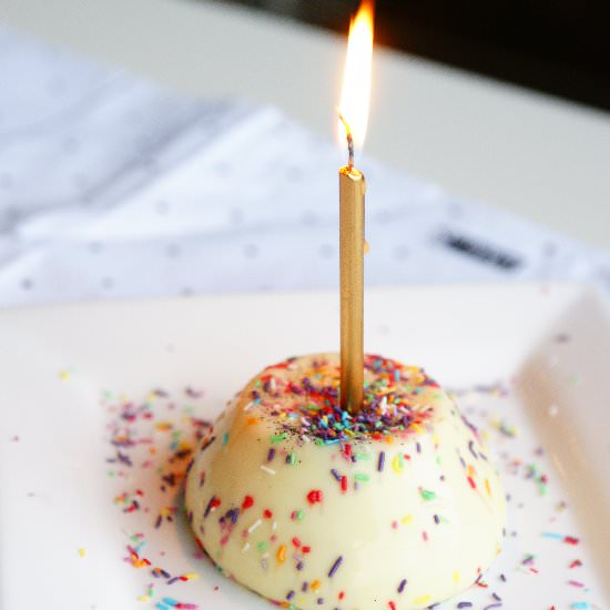 Rainbow Confetti Panna Cotta