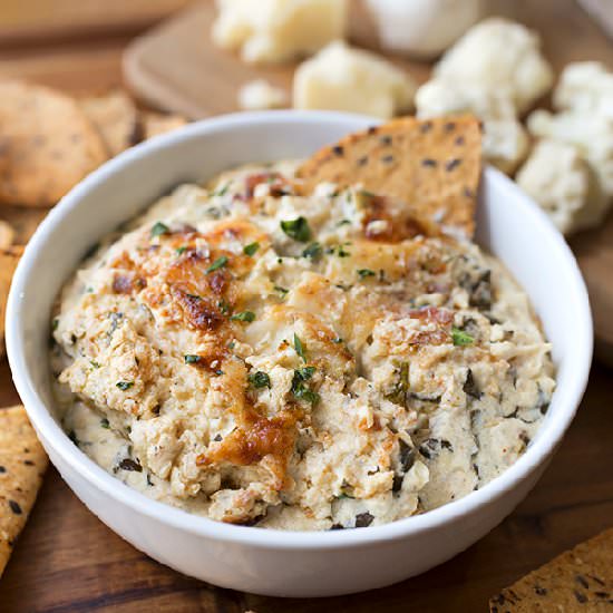 Roasted Cauliflower & Spinach Dip