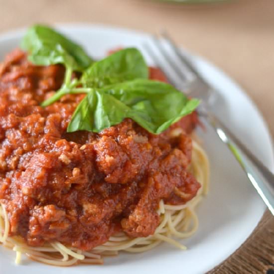 Turkey Bolognese