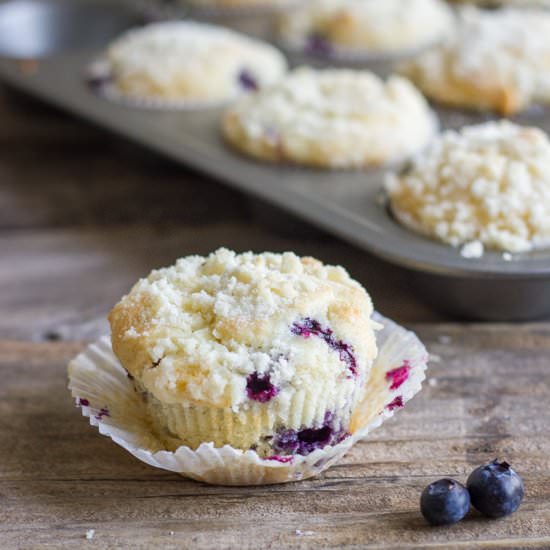 Lemon Blueberry Greek Yogurt Muffin
