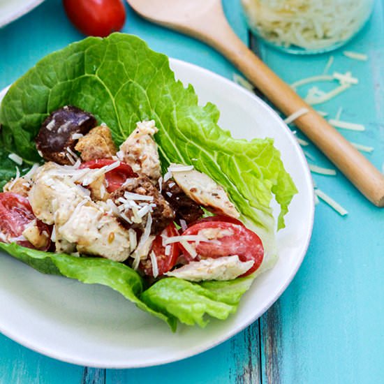 Chicken Caesar Lettuce Wraps