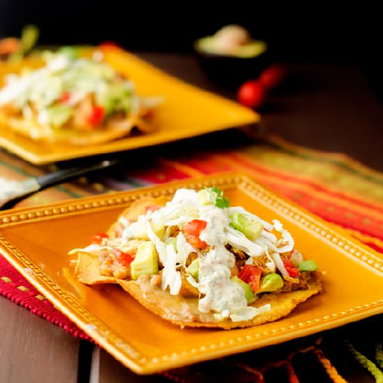 Chicken & Bean Tostadas