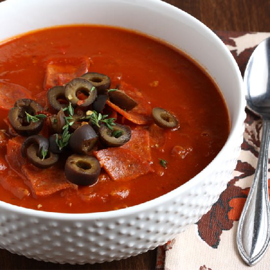 Paleo Pizza Soup