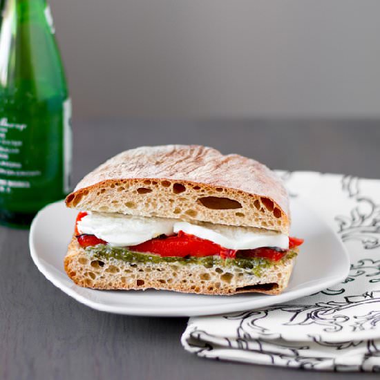 Red Pepper & Mozzarella Sandwiches