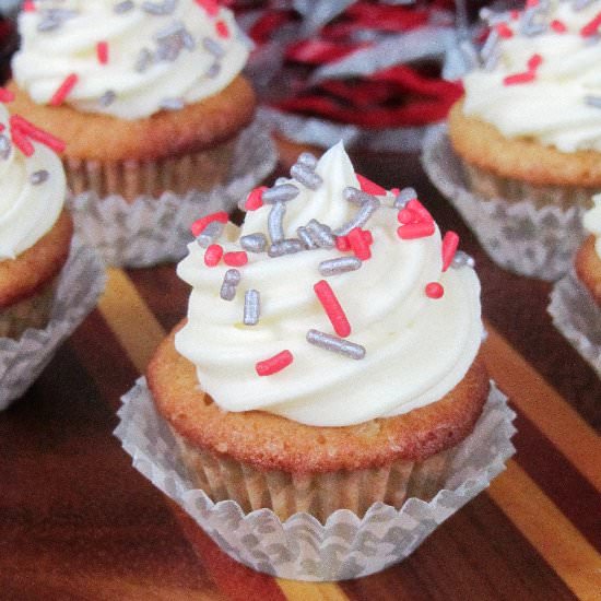 White Choc Peanut Butter Cupcakes