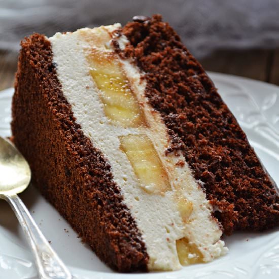 Chocolate Cake with Coffee Mousse