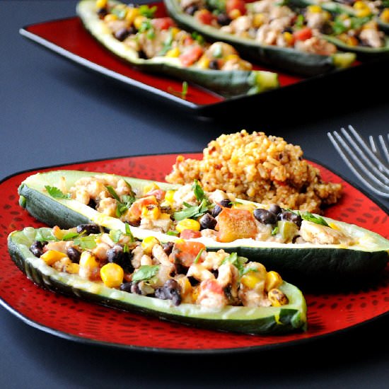 Santa Fe Zucchini Boats